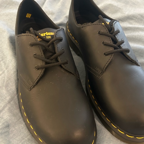 Dr. Martens Air Wair Soft Steel Toe Safety Shoes Men's Size 12 Black Slip Resist - Picture 2 of 11